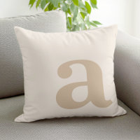Elegant Monogram Neutralt Beige Brev Initial