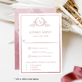 Elegant Monogram och Burgundy Watercolor OSA