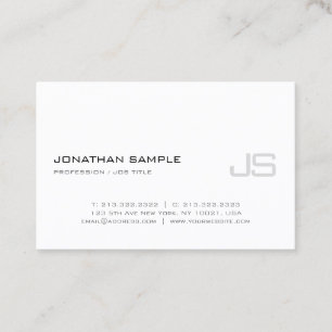 Elegant Monogram - oformaterad modern, elegant des Visitkort