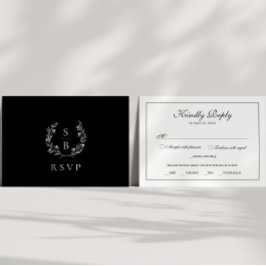 Elegant Monogram OSA av botaniskt andedräkt Tilläggskort