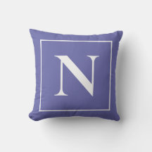 Elegant Monogram Periwinkle Blue Minimalist
