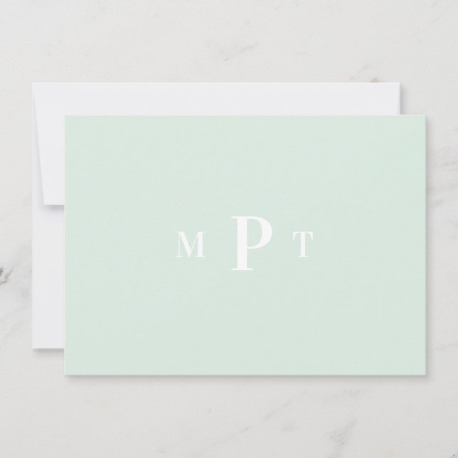 Elegant Monogram Personlig Brevpapper Inbjudan (Framsida)