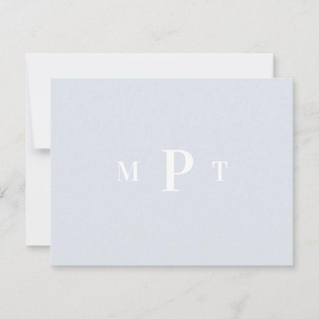 Elegant Monogram Personlig Brevpapper Inbjudan (Framsida)