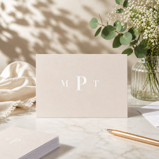 Elegant Monogram Personlig Brevpapper Inbjudan