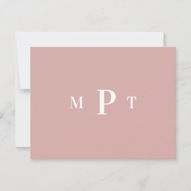 Elegant Monogram Personlig Brevpapper Inbjudan (Framsida)