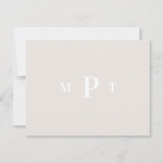 Elegant Monogram Personlig Brevpapper Inbjudan