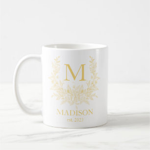 Elegant Monogram Personlig Coffee Mugg