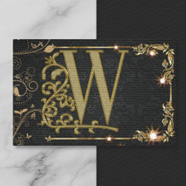 Elegant Monogram Professional Visitkort