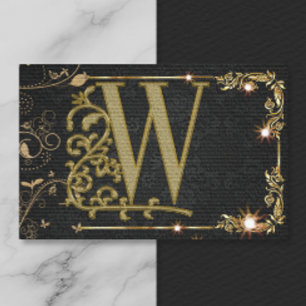 Elegant Monogram Professional Visitkort