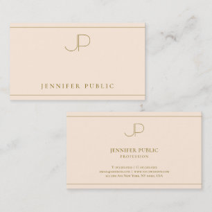 Elegant Monogram Professionell Lyxig Silkes Papper Visitkort