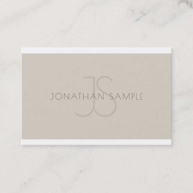 Elegant Monogram Professionell Sleek Template Luxe Visitkort (Framsida)