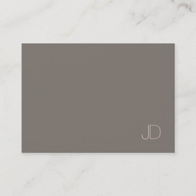 Elegant Monogram Professionell Trendig med oformat Visitkort (Framsida)