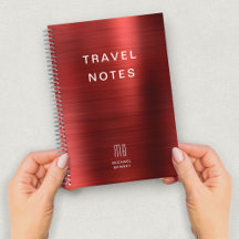 Elegant Monogram Red Travel