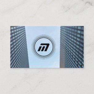 Elegant monogram ren arkitektur byggnad visitkort