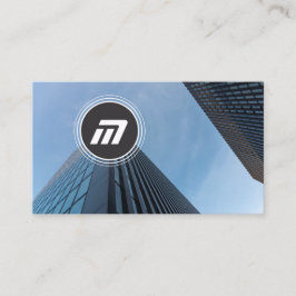 Elegant monogram ren arkitektur byggnad visitkort