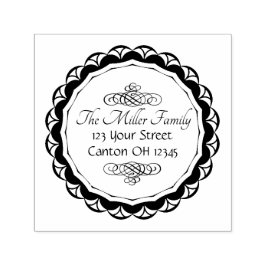 Elegant Monogram-Returadress Självfärgande Stämpel