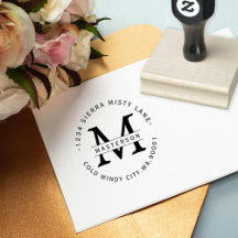 Elegant Monogram-Returadress