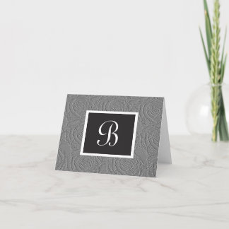 Elegant Monogram Ro Brev B Anpassningsbar Notecard Anteckningskort