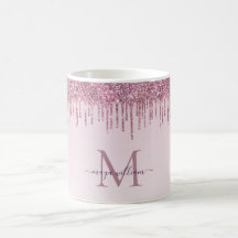 Elegant Monogram Ro Glitter Driver kaffe Mugg