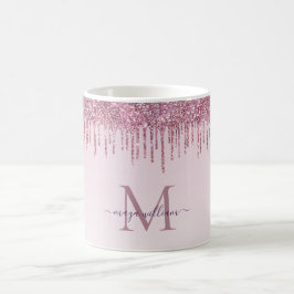 Elegant Monogram Ro Glitter Driver kaffe Mugg