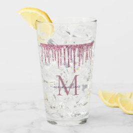 Elegant Monogram Ro Glitter-drivrutiner Glaskopp