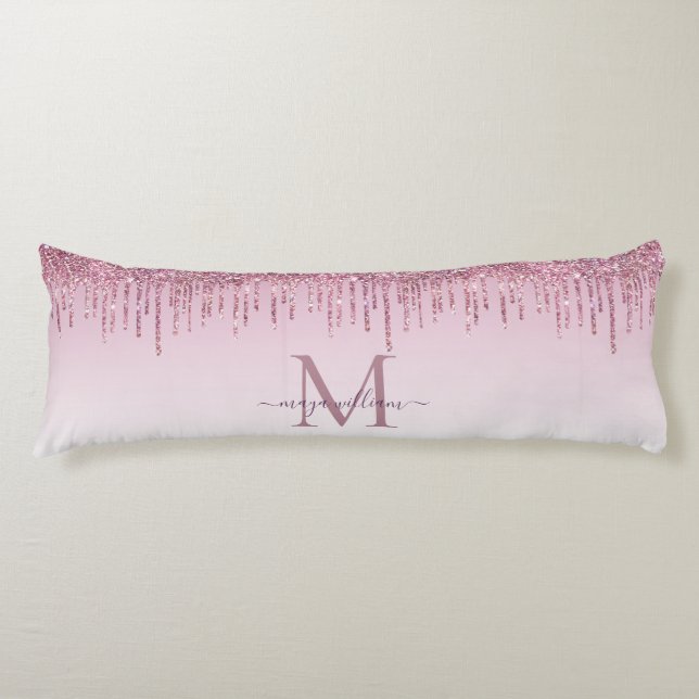 Elegant Monogram Ro Glitter-drivrutiner Kroppskudde (Framsidan)