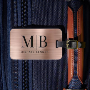 Elegant Monogram Ro Guld Bagagebricka