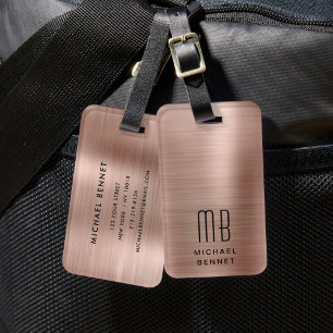 Elegant Monogram Ro Guld Bagagebricka