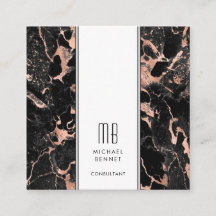 Elegant Monogram Ro Guld Black Consultant