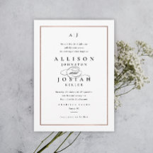 Elegant Monogram Ro Guld Bröllop