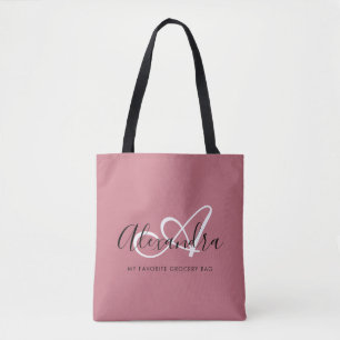 Elegant Monogram Ro Guld Skript Namn initialt Tygkasse