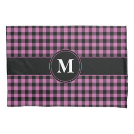 Elegant Monogram Rosa Gingham