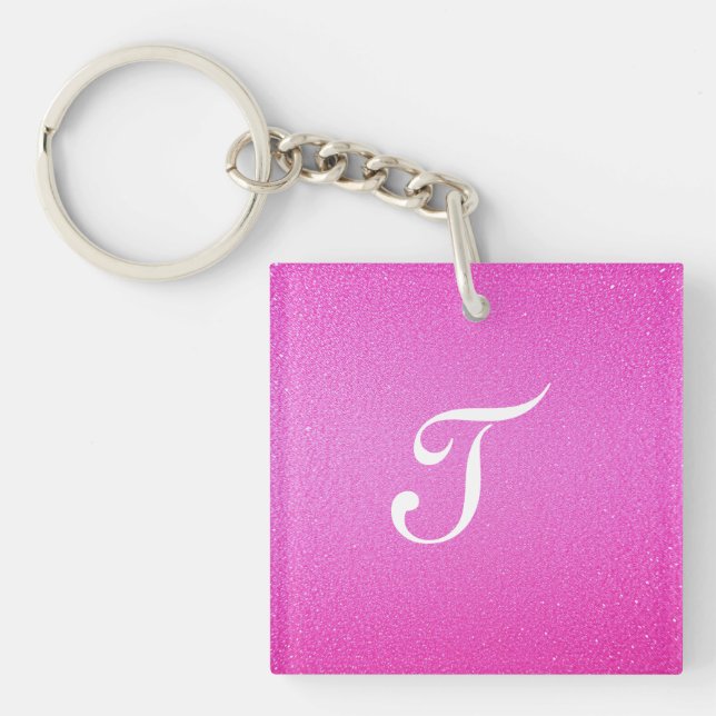 Elegant Monogram rosa glitter (Framsidan)