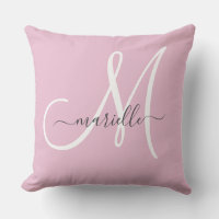 Elegant Monogram Rosa Kuddslang