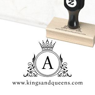 Elegant, Monogram, Royal, Krona, Logotyp Stämpel