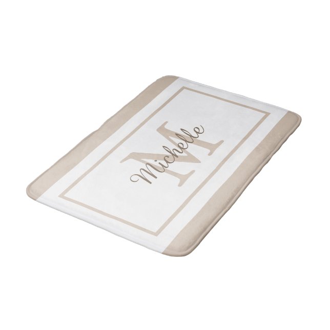 Elegant Monogram Script Name Badrumsmatta (Vinklad)