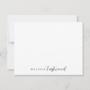 Elegant Monogram Script Serif Anteckningskort