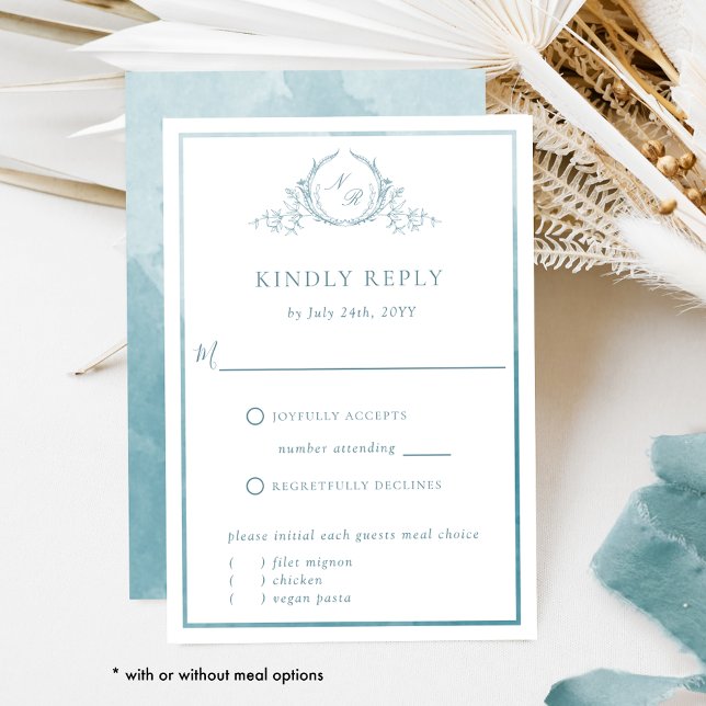 Elegant Monogram Sea Glass Watercolor OSA (Skapare uppladdad)
