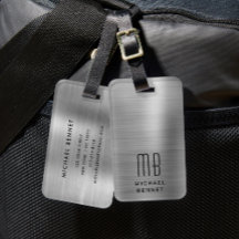 Elegant Monogram Silvergrå
