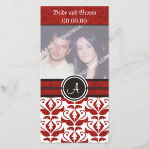 Elegant Monogram-skada spara datumfotokort Datumet