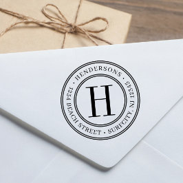 Elegant Monogram | Skapa din egen Returadress Självfärgande Stämpel