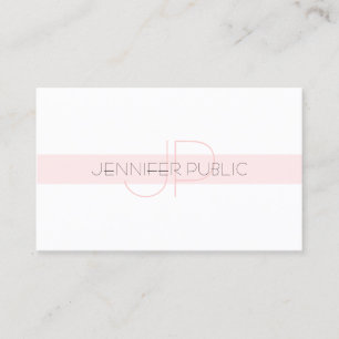 Elegant Monogram Sleek Design Luxury Trendig Plain Visitkort