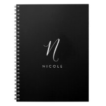 Elegant monogram svart och vit