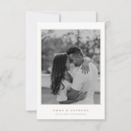 Elegant Monogram Terracota Bröllop Spara Datumet