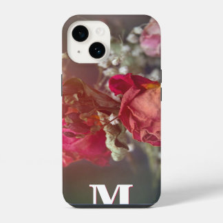 Elegant Monogram Torkade blommor Anpassningsbar ip