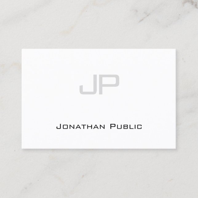 Elegant Monogram Trendig med minimal design Modern Visitkort (Framsida)