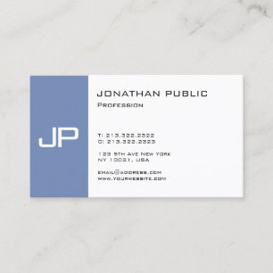 Elegant Monogram Trendig Smart Design Modern Plain Visitkort