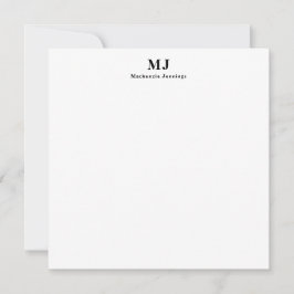 Elegant Monogram Typografi Anteckningskort