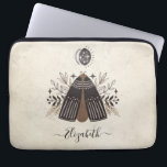Elegant Monogram Vintage Butterfly Laptop Fodral<br><div class="desc">En bohemisk vintage mystisk matt laptop sleeve. En vacker rostig matt med lövning i jordton färg. Anpassa den med ditt namn på framsidan av den bärbara datorns hölje. Designad av Blackberry Boulevard. Andra Mystical Moths-utformningar som finns i butiken.</div>