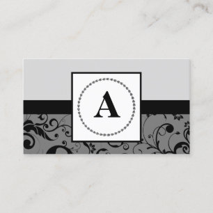 elegant monogram visitkort
